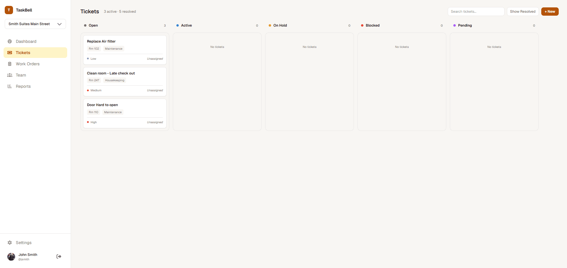 Visual Ticket Board